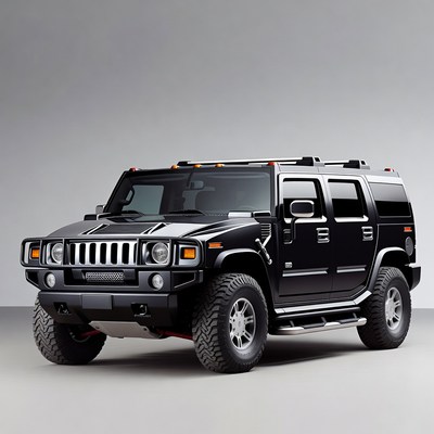 Black Hummer H2 SUV