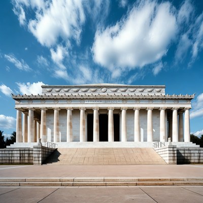Lincoln Memorial with blue sky
