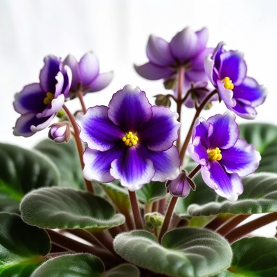 Purple African Violets Plant