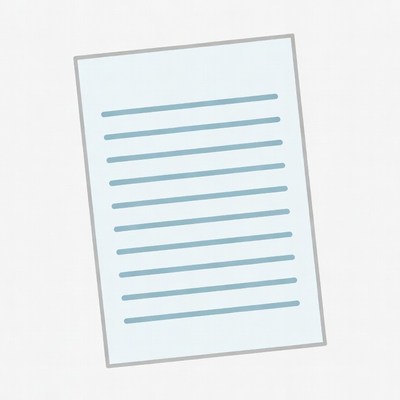 Blank lined paper sheet