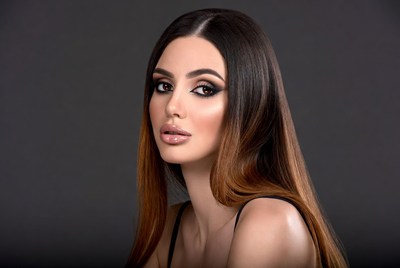 Beautiful woman with long brown hair