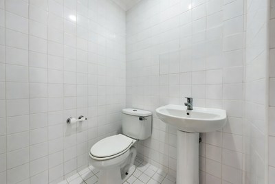 White Tiled Small Bathroom