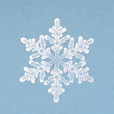 Snowflake on blue background