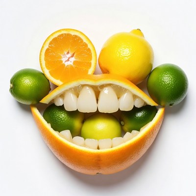 Smiling Face from Citrus Fruits