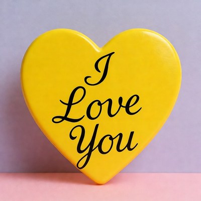 Yellow I Love You Heart