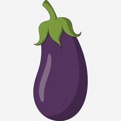 Purple Eggplant Illustration