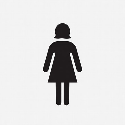 Black silhouette woman icon