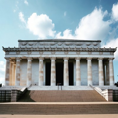 Lincoln Memorial with wide steps
