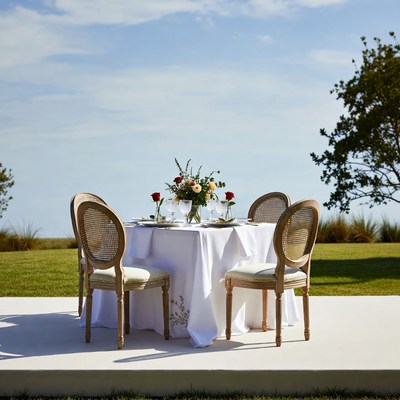 Elegant Outdoor Table Wedding Setup