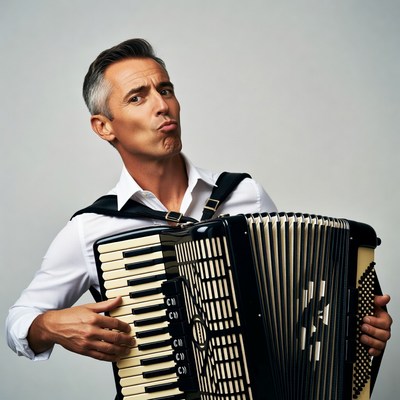 Man playing accordion
