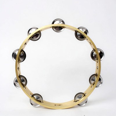 Gold tambourine with jingles