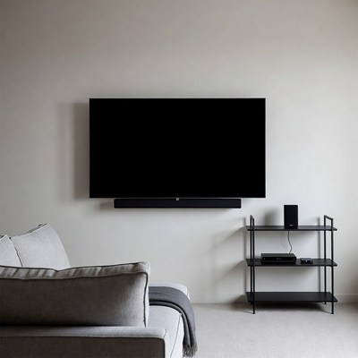 Modern TV on Wall with Sofa