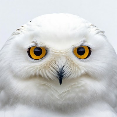 Snowy Owl with Yellow Eyes