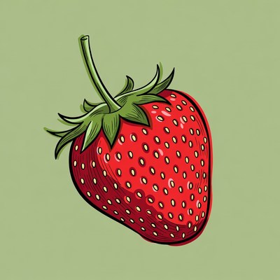 Red strawberry illustration