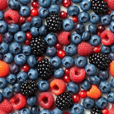 Mixed Berries Blueberries Raspberries Blackberries