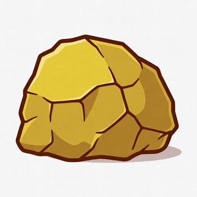 Yellow Cartoon Rock
