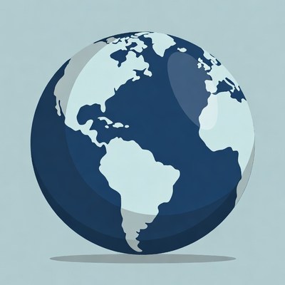 Blue Earth Globe Illustration