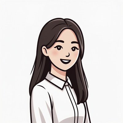 Smiling Asian woman in white shirt