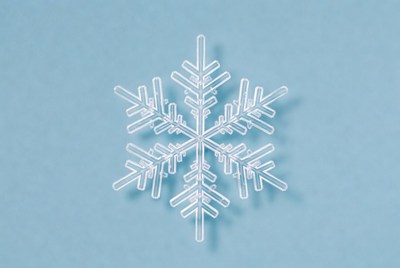 Snowflake on Blue Background