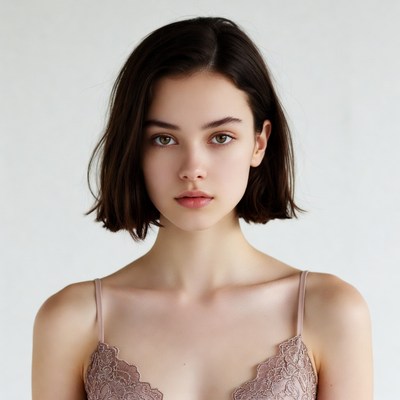 Young woman with bob haircut