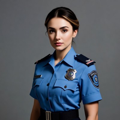 Female police officer in uniform