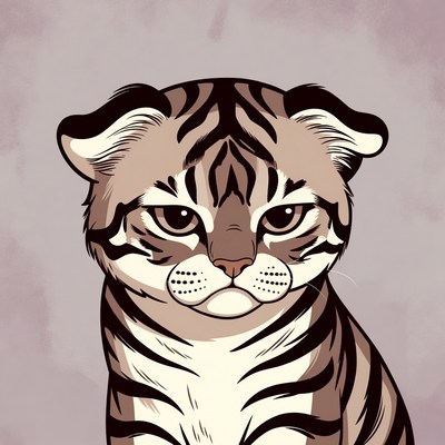 Cute tiger cub illustration