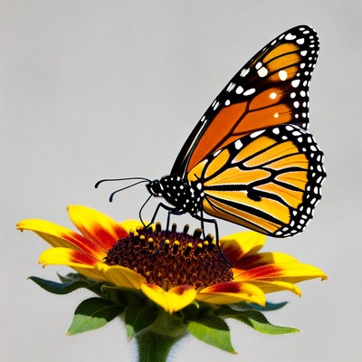 Monarch Butterfly on Sunflower