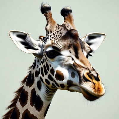 Giraffe close-up portrait