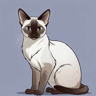 Siamese cat illustration