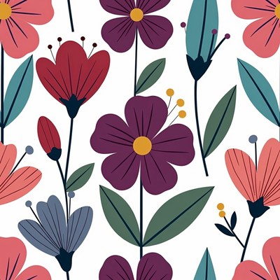 Colorful Floral Pattern Illustration