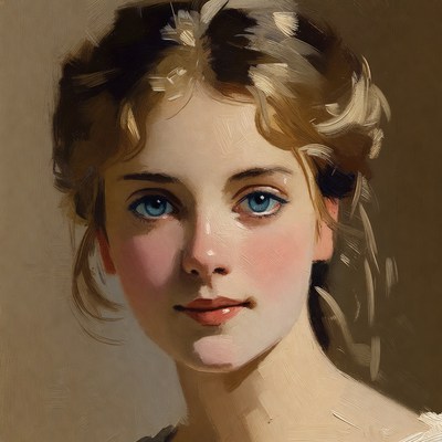 Beautiful woman with blue eyes