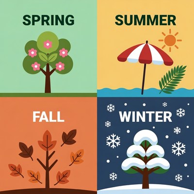 Four Seasons Illustrated Icons