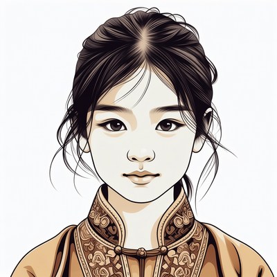 Asian girl in traditional qipao