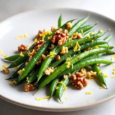 Green Beans with Walnuts and Lemon