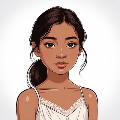 Beautiful Asian girl portrait