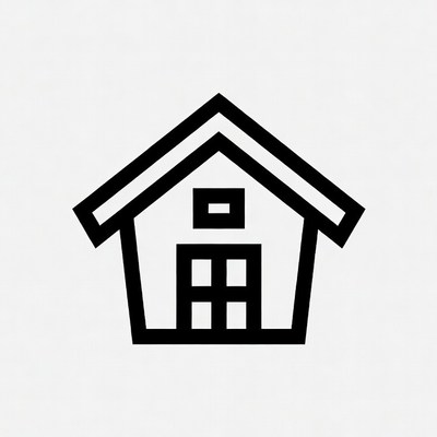 Black House Icon Outline