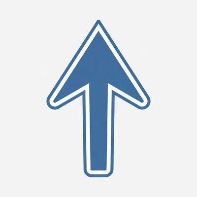 Blue upward arrow icon