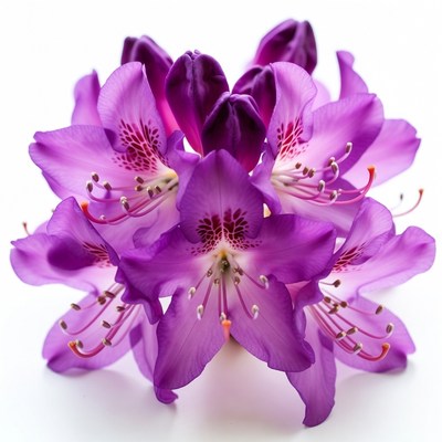 Purple Rhododendron Flowers Bouquet
