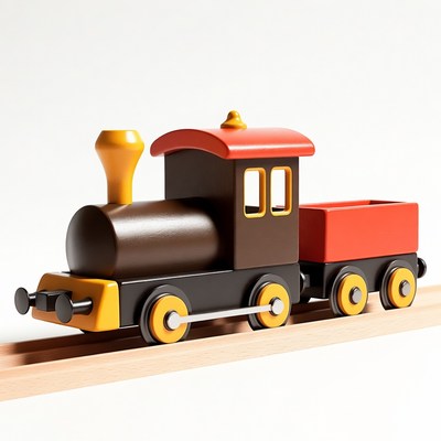 Wooden Toy Steam Train