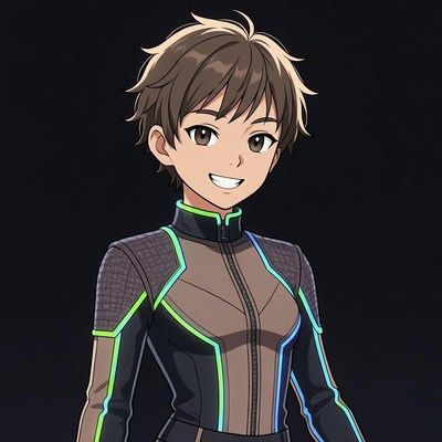 Anime girl in futuristic jacket