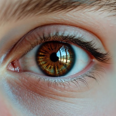 Close-up of hazel eye