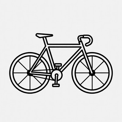 Line drawing road bike