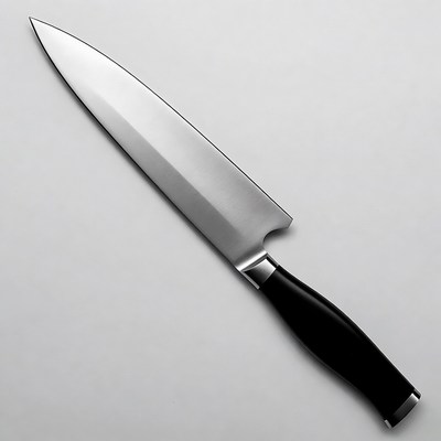 Sharp Chef Knife with Black Handle