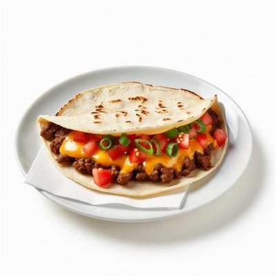 Beef Taco with Cheese and Tomatoes