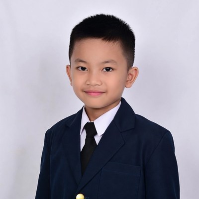 Asian boy in school uniform