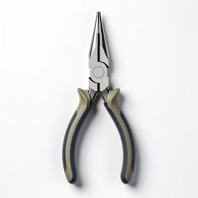 Needle Nose Pliers on White Background