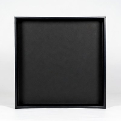 Empty Black Canvas in Shadowbox Frame