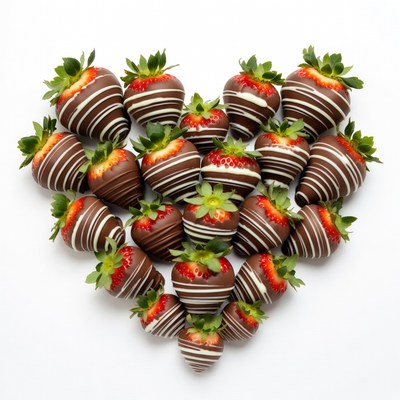 Chocolate Covered Strawberries Heart Shape