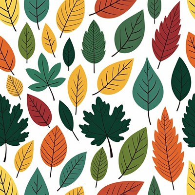Colorful Autumn Leaves Pattern