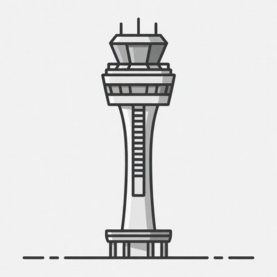 Air Traffic Control Tower Illustration